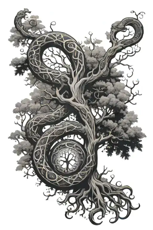 Serpent N Tree Of Life