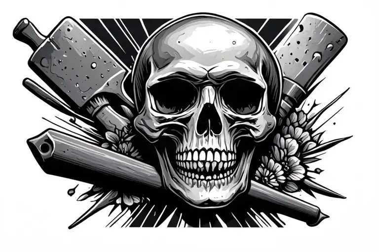 Skull And Concrete Trowels