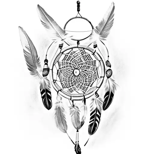 Native American Dreamcatcher Incorporating Lacrosse Elements