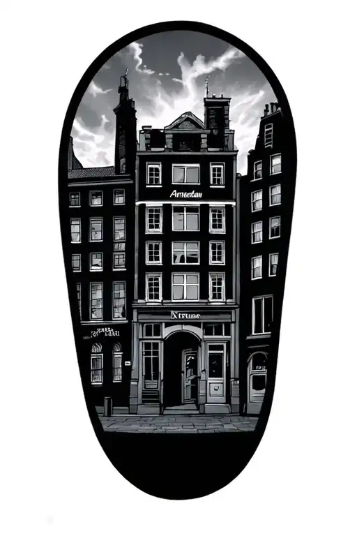 Arm Band Tattoo With Amsterdam Motives