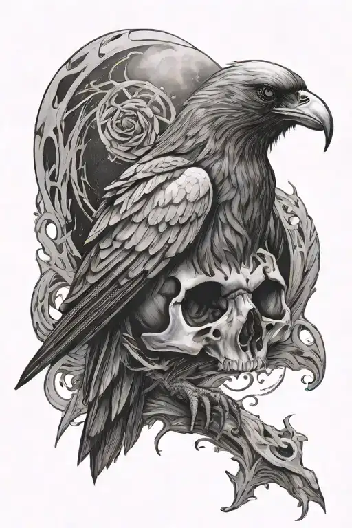 Celestial Raven Skull