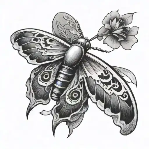 Moth With Dagger Piercing