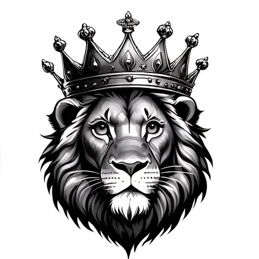 Lion Baby Wearing A Crown