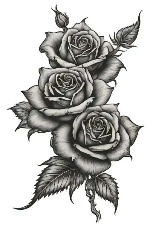 Birth Month Flower For August And Febuary With A Rose