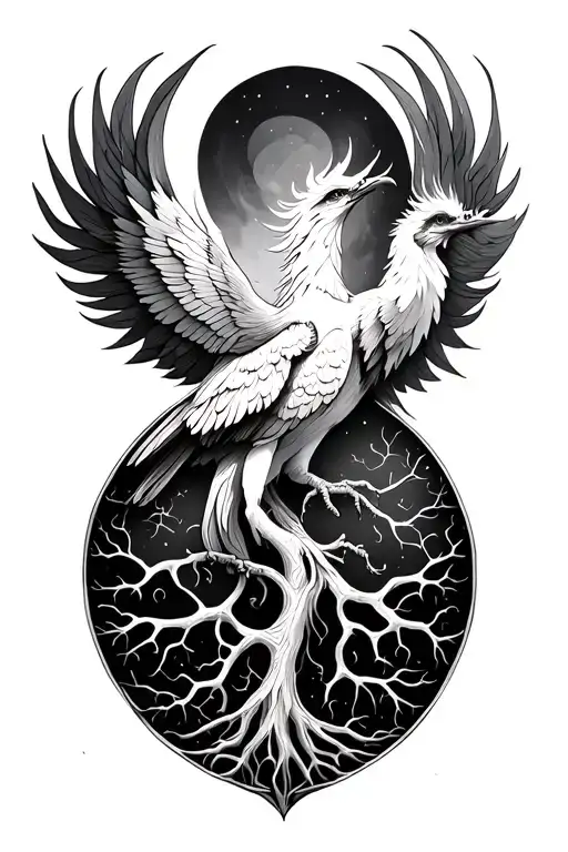 Phoenix And Tree Of Life