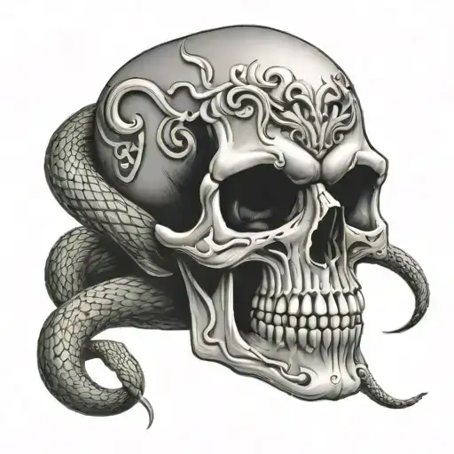 Skull And Snake