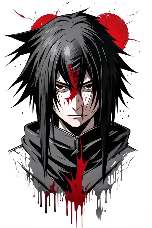 Itachi Uchiha With Bleeding Eed
