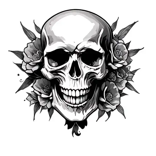Skull Sleeve Tattoo Design
