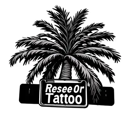 Palm Tree With A Roster Below It And A Mile 0 Road Sign