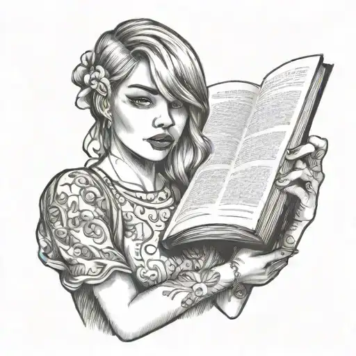 Closeted Lesbian Girl Holding Open Book