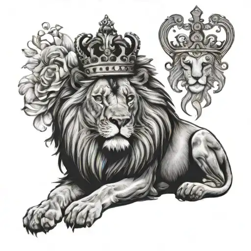 Lion Wearing A Crown