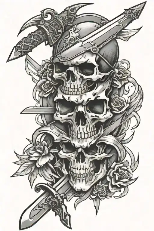 Skull And Knifes