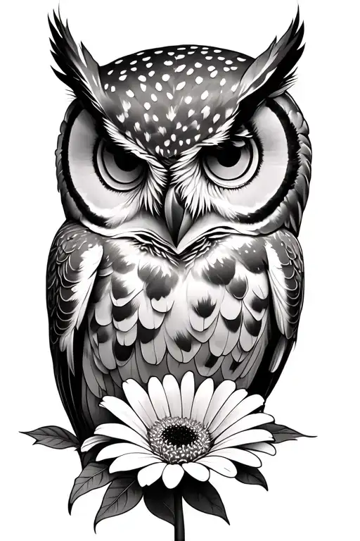 Owl And Gerbera