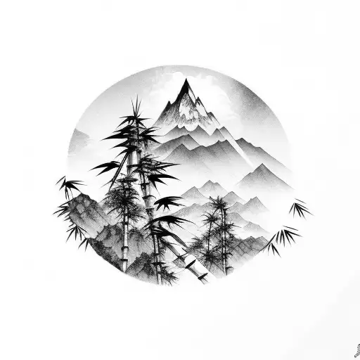 Mountain Bamboo Detailed Sharp