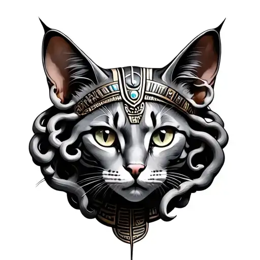 Cat Medusa Head Egypt