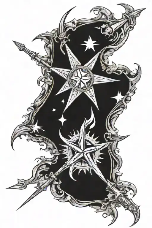 Sagitarius 3 Stars And Sun