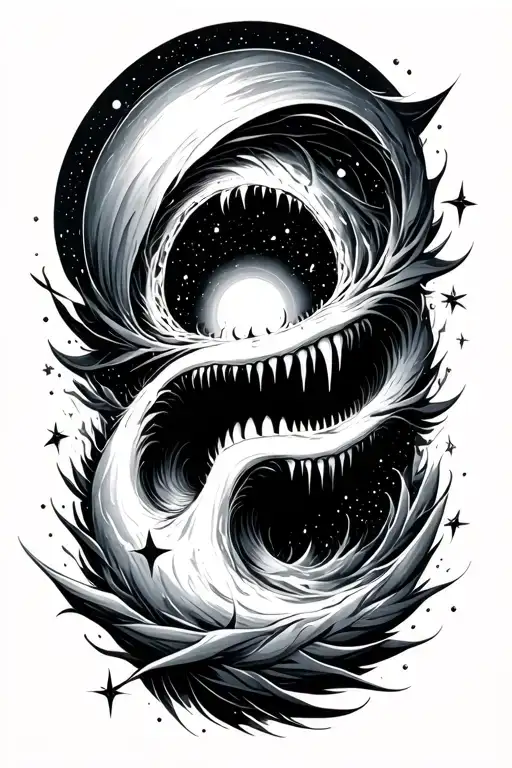 Galaxy Stars Black Hole Sucking