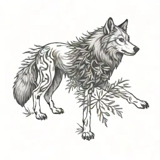 Loin Wolf Cross Yew Tree Growing