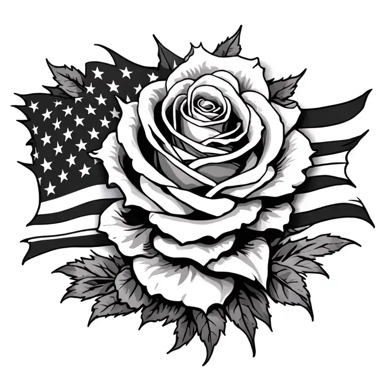 American Flag Rose