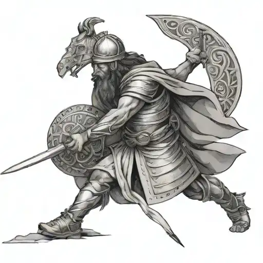 Hebrew Warrior Wielding