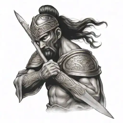 Hebrew Warrior Wielding