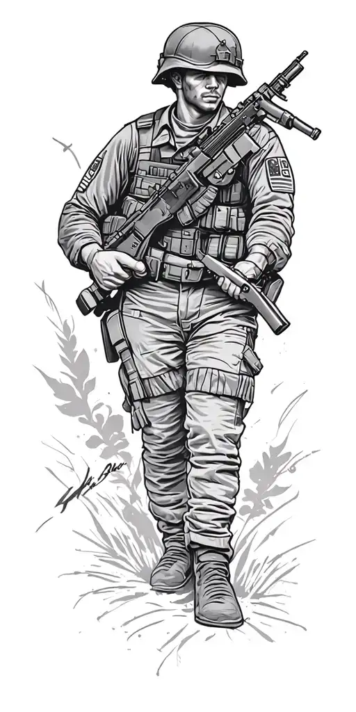 Fallen Soldiers Memorialize Tattoo Design