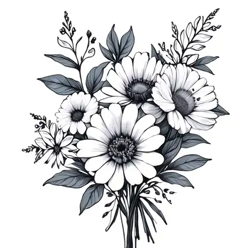 February And September Birth Flower Bouquet