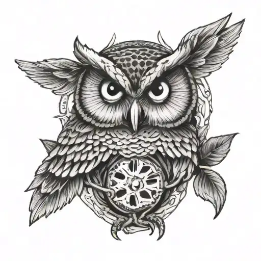 Owl With Snake And Lemon