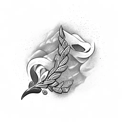 An Old-fashioned Quill Pen Entwined With Delicate Lettering