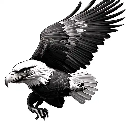 Patriotic Bald Eagle Realistic
