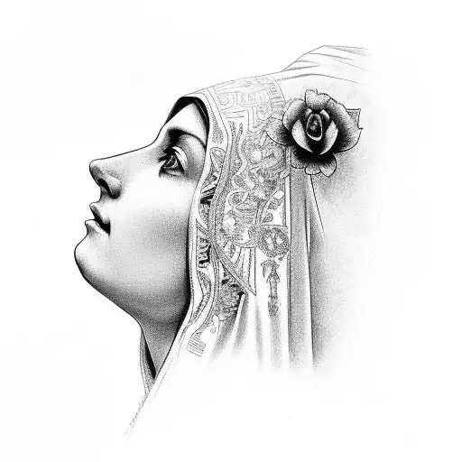 Virgin Mary In Three-quarter Profile