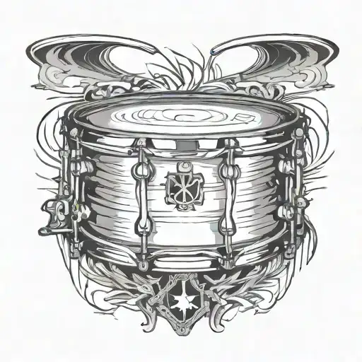 Snare Drum Tattoo With Christian Religion Emphasis