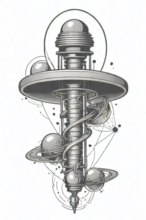 Minimalist Lightbulb Dna Strand Ufo