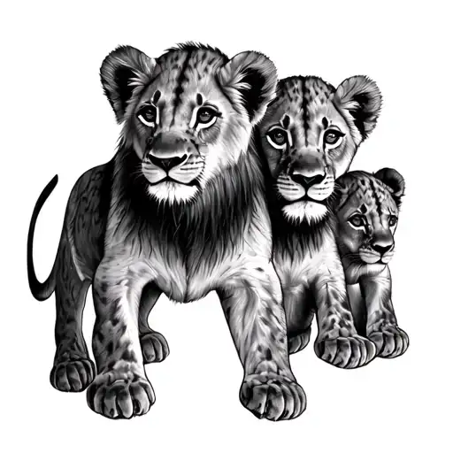 3 Lion Cubs