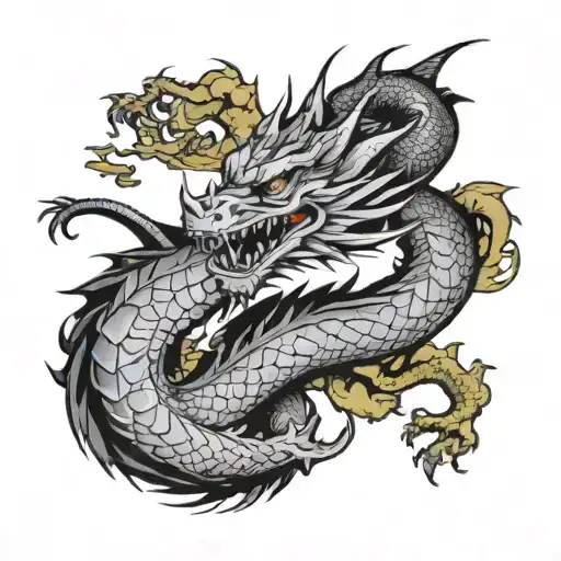 Dragon Wrapped Around Vietnam Map