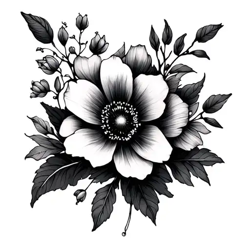 Minimalist Floral Spine