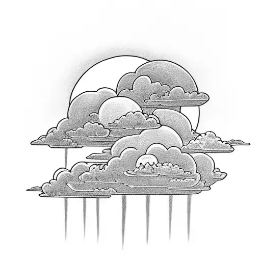 Storm Clouds With The Sun In The Background