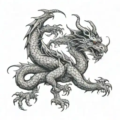 Dragon Wrapped Around Vietnam Map