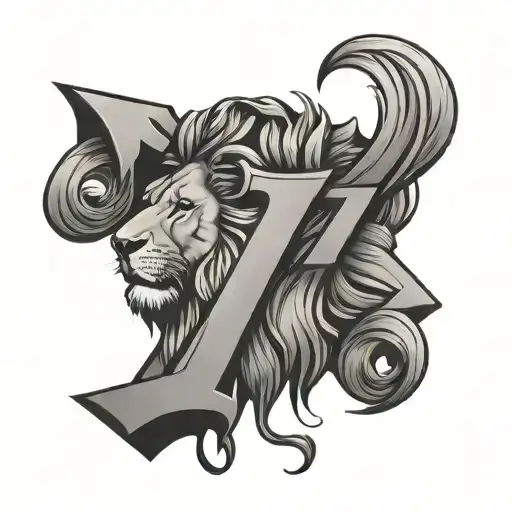Lion And Letter Z