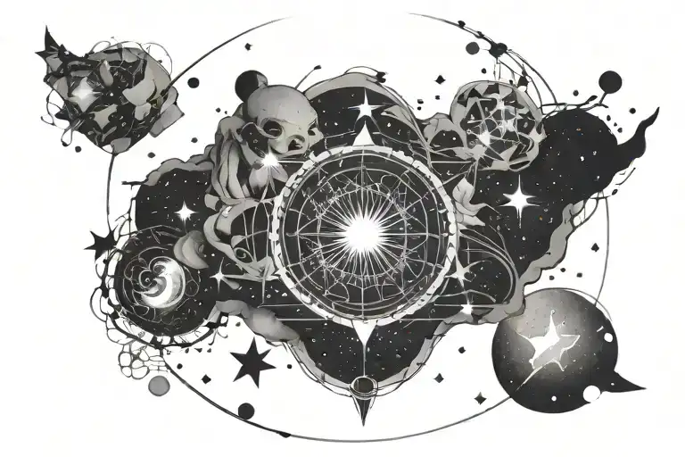 Kartik In A Circle With Constellations