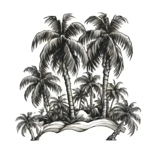 A Forest Of Palm Trees