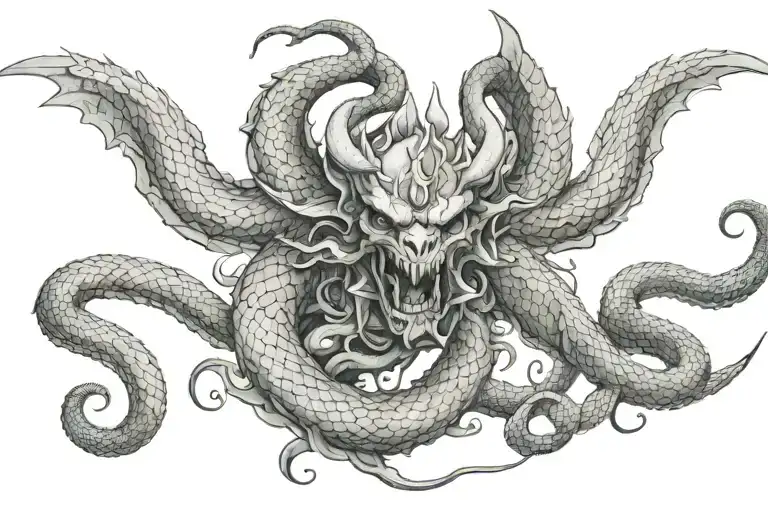 Snake Demon Angel Falling