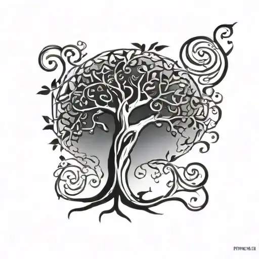 Irish Celtic Tree With Initials J I R Subtly Incorporated