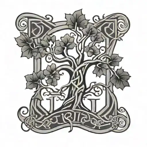 Simple Irish Celtic Tree With Initials J I R Incorporated