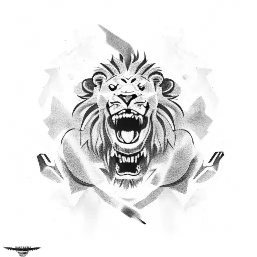 Samson Fighting Lion