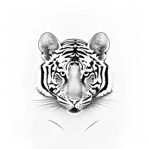 A Rat Sits On A Tiger