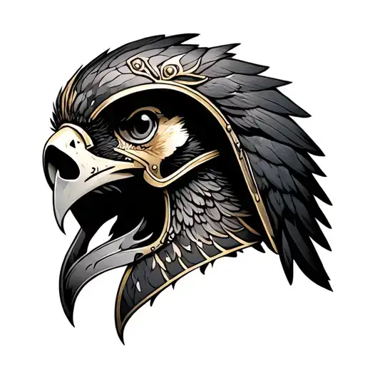 Periguin Falcon Roman Helmet Skull Flames