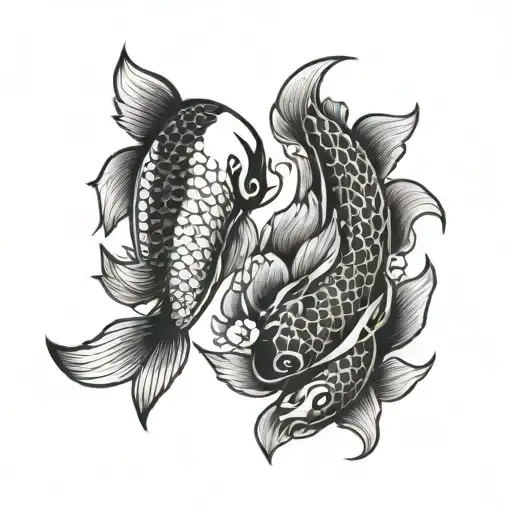 Ying Yang Koi Fish