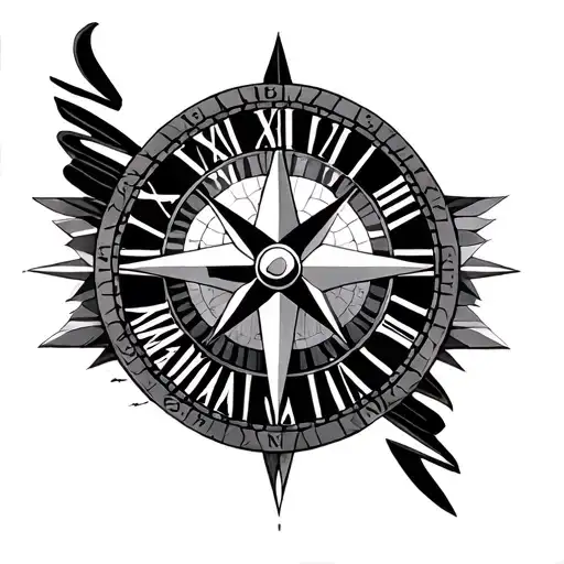 Time Transience Wind Rose Chess Geometric Style