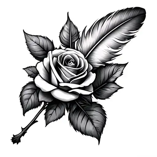 Feather Wrapped In A Rose Vine The Vine Spells Ansley